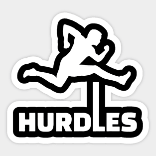 HURDLES white Sticker